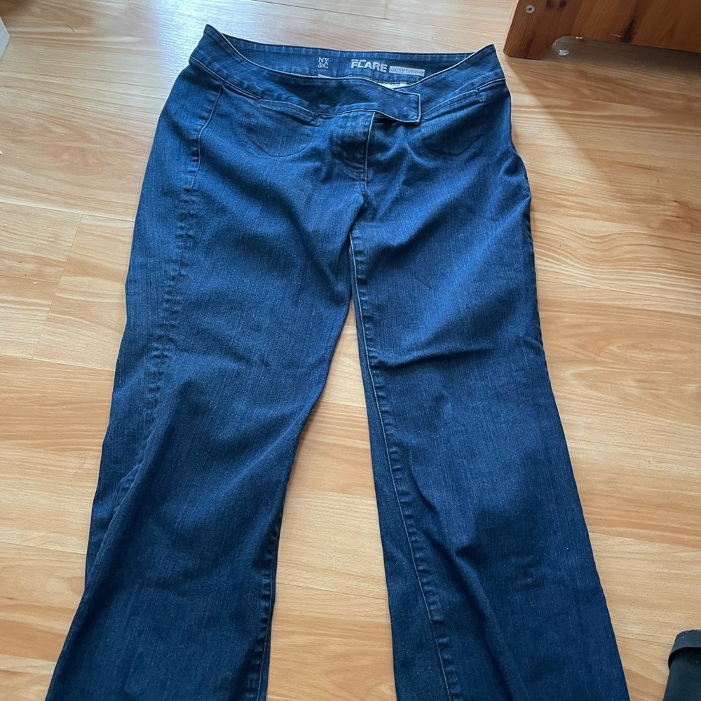 Vintage New York & Company Dark Indigo Flare Jeans